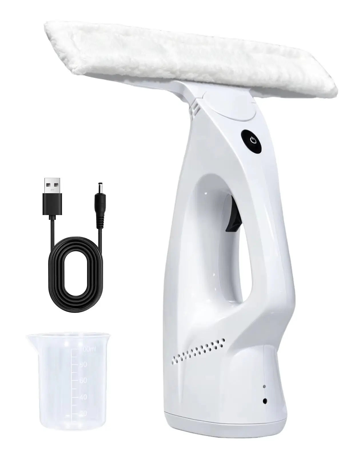 Cordless Window Vacuum Cleaner with Spray and Squeegee Head, Microfiber Cleaning Tool for Glass and Mirrors - product view 1