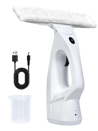 Cordless Window Vacuum Cleaner with Spray and Squeegee Head, Microfiber Cleaning Tool for Glass and Mirrors - product view 1