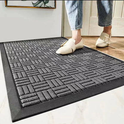 Rubber Doormat, 75 x 45 cm Striped Waterproof Anti-Slip Hallway and Front Door Entryway Mat - product view 2