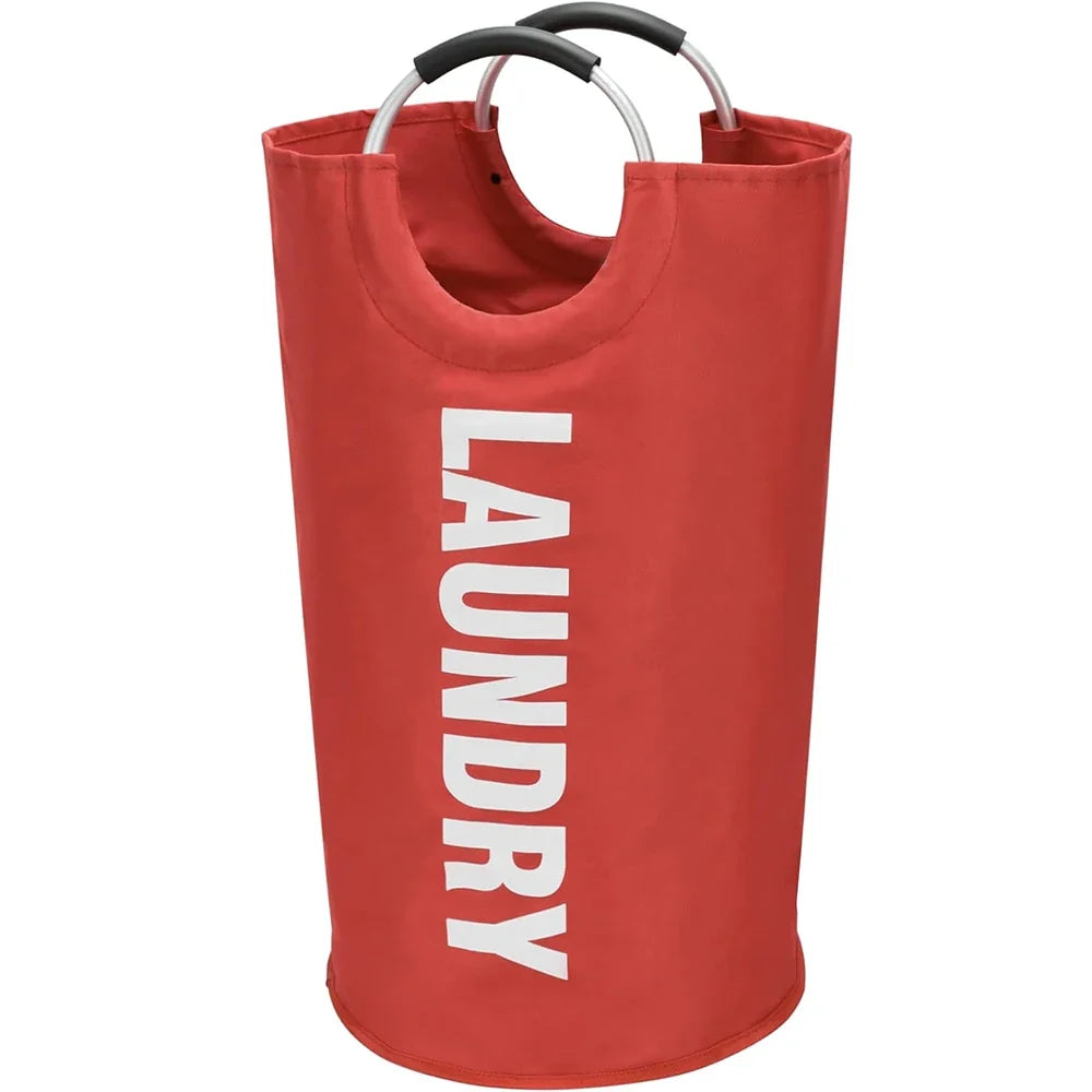 90L Foldable Laundry Basket, Waterproof Oxford Hamper with Handles, Collapsible Tall Clothes Storage in Modern Style - product view 6