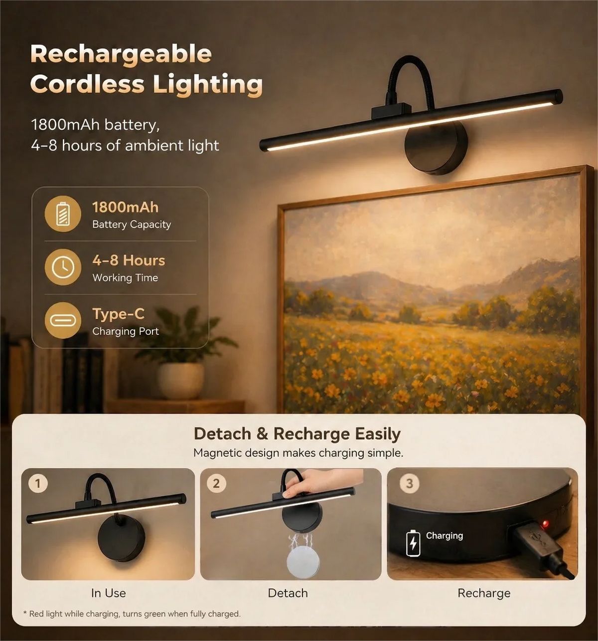battery operated picture light - product view 5
