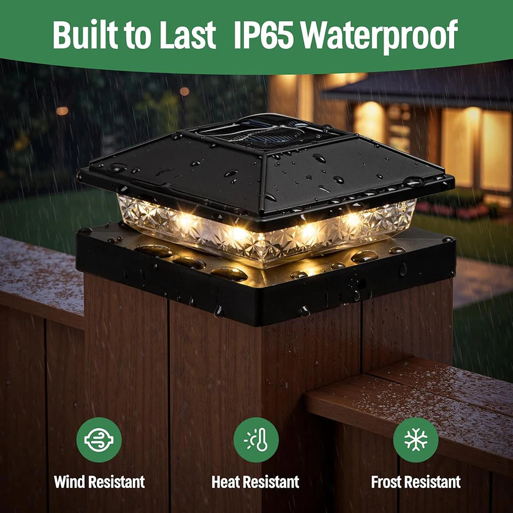 solar post cap light - product view 4