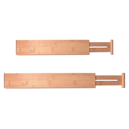 Bamboo Drawer Organizer Divider, Adjustable Spring-Fit Storage for Kitchen, Bathroom, Bedroom and Office Drawers - product view 5