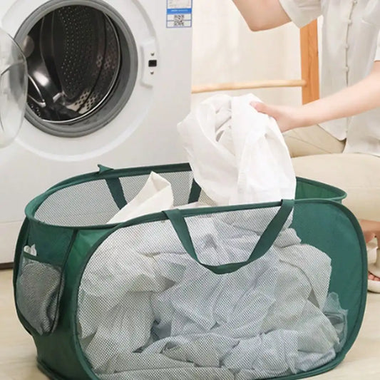 Waterproof Laundry Basket, Colorblock Bathroom Organizer, 58 × 36 × 36 cm, Large-Capacity Storage Basket in 7 Colors - product view 1