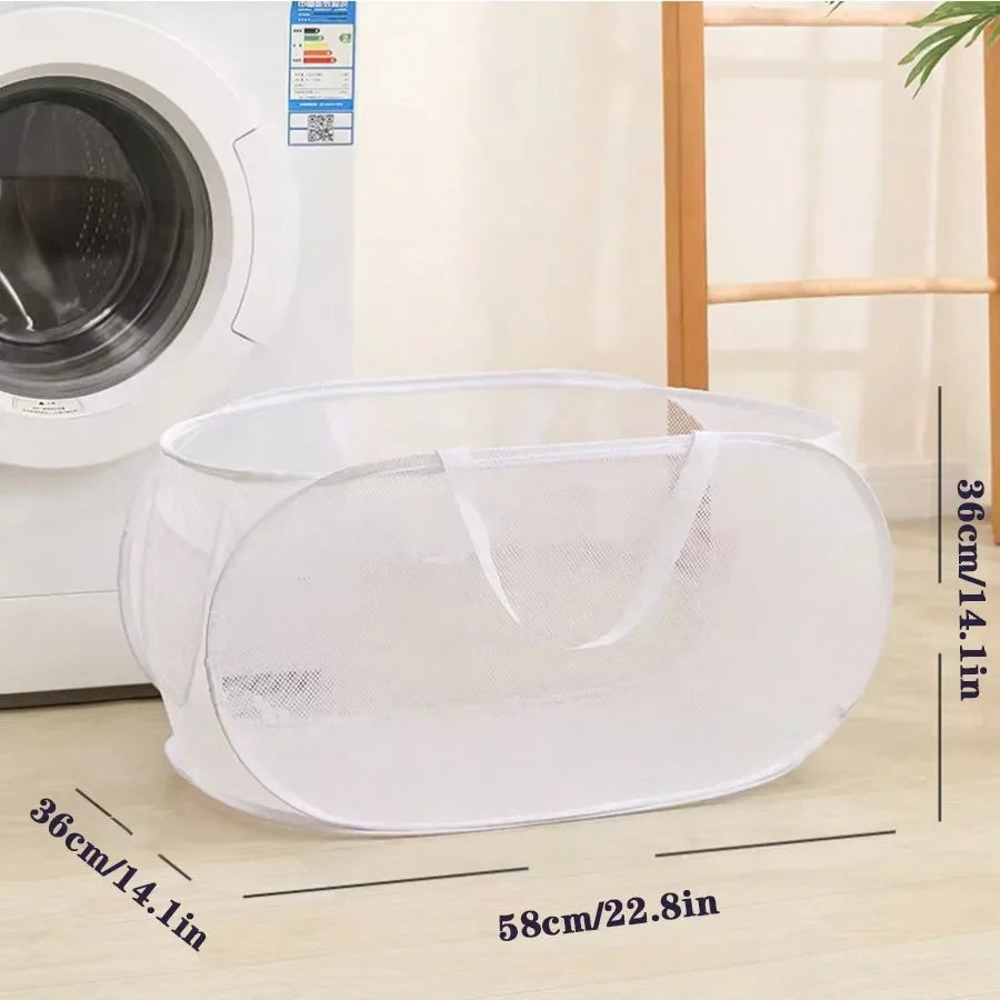 Waterproof Laundry Basket, Colorblock Bathroom Organizer, 58 × 36 × 36 cm, Large-Capacity Storage Basket in 7 Colors - product view 3
