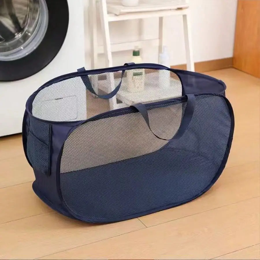 Waterproof Laundry Basket, Colorblock Bathroom Organizer, 58 × 36 × 36 cm, Large-Capacity Storage Basket in 7 Colors - product view 4