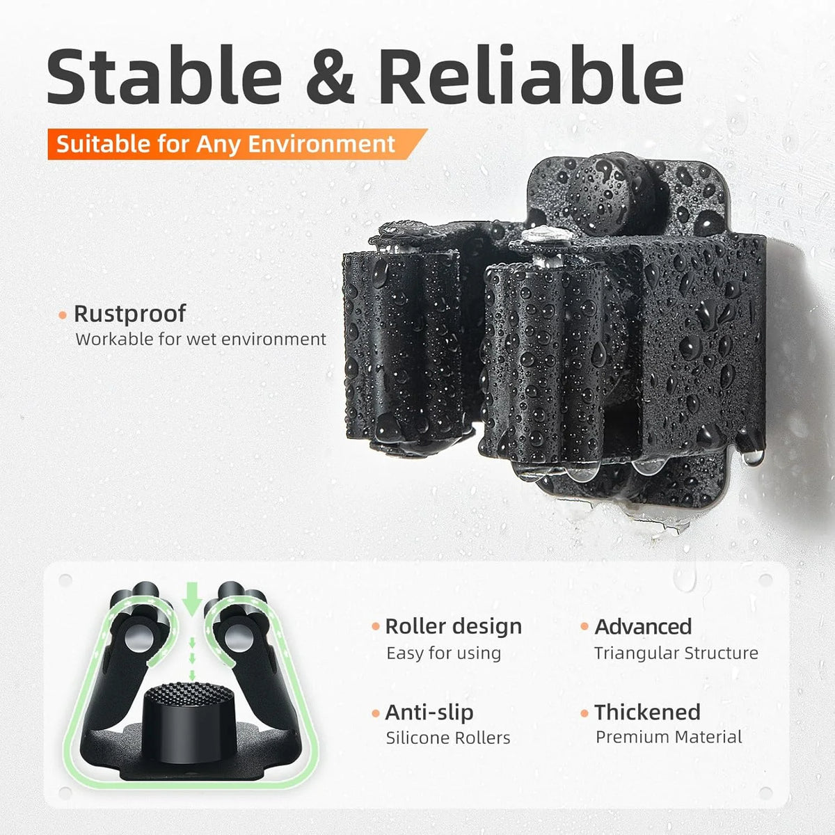 broom wall holder - product view 4