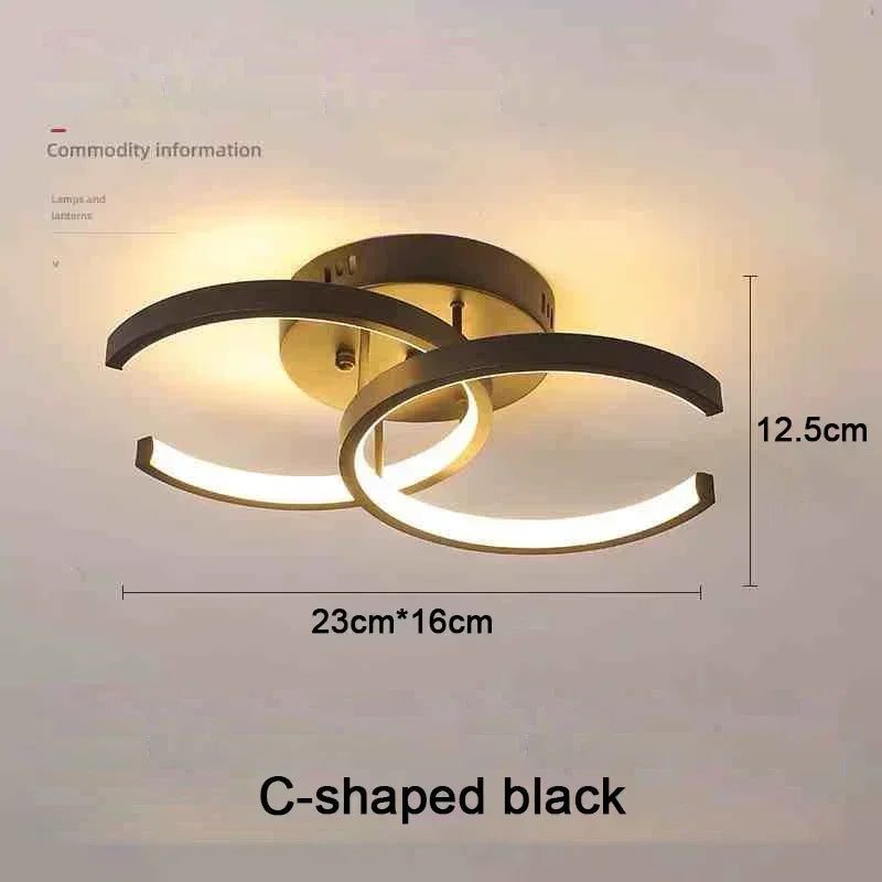Modern Clover LED Ceiling Light, Touch Switch, 3-Color Lighting, 18W–30W Options for Kitchen, Bedroom and Foyer - product view 1