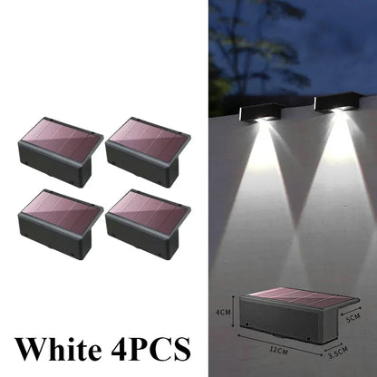 Solar Deck Lights, Outdoor LED Downlights for Fence, Railing and Steps, Dimmable ABS Wall Lights with Warm or White Light - product view 4
