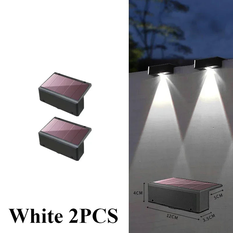 Solar Deck Lights, Outdoor LED Downlights for Fence, Railing and Steps, Dimmable ABS Wall Lights with Warm or White Light - product view 5