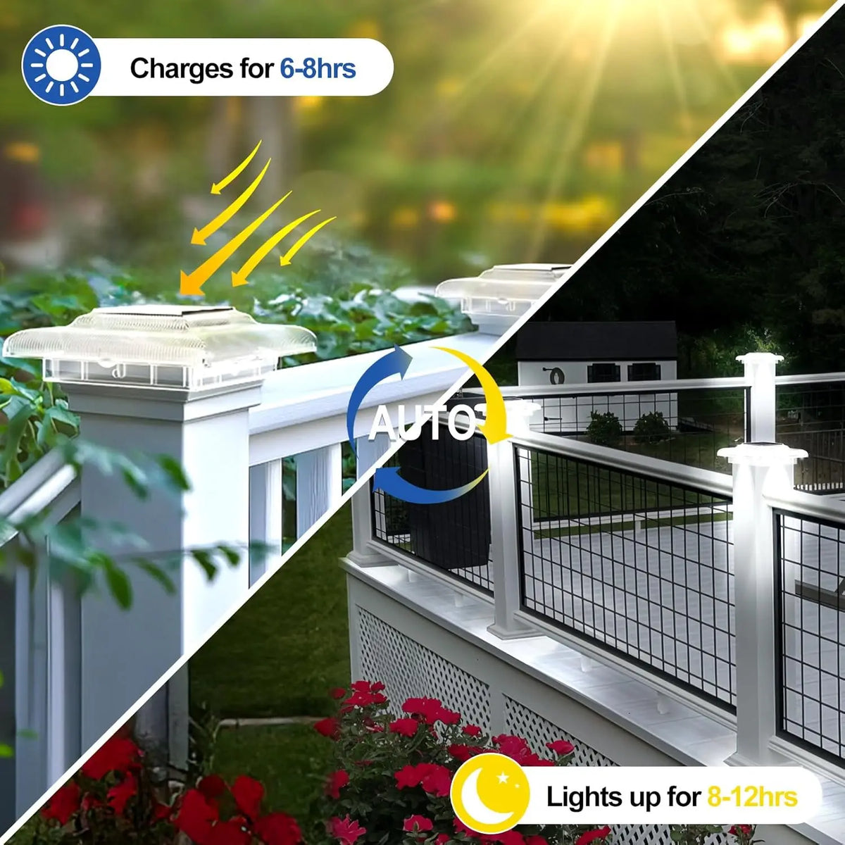 solar post cap light - product view 6