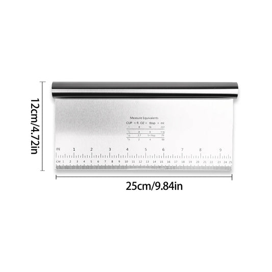 Stainless Steel Dough Scraper, Pastry Cutter and Chopper with Measuring Scale, 15–25 cm Options for Bread, Pizza and Cake - product view 1
