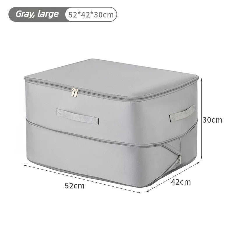 Expandable Quilt Storage Bag, Heavy-Duty Polyester Organizer with Handles and Clear Window for Clothes, Blankets and Seasonal Bedding - product view 2