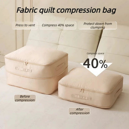 Expandable Quilt Storage Bag, Heavy-Duty Polyester Organizer with Handles and Clear Window for Clothes, Blankets and Seasonal Bedding - product view 5