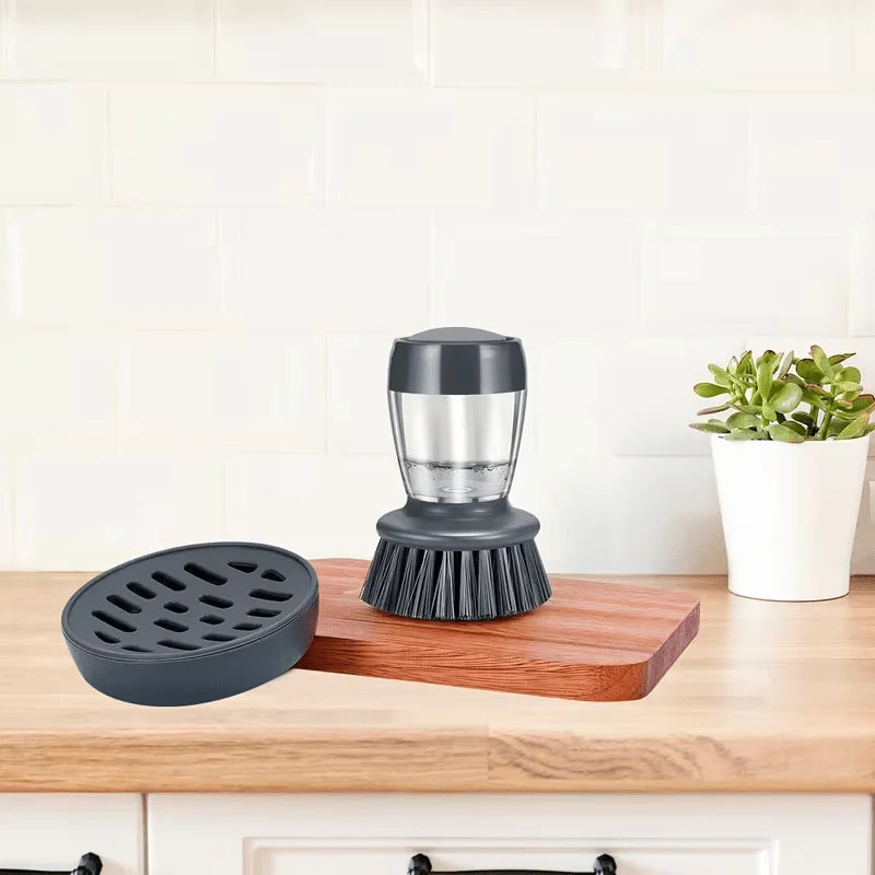 soap dispensing dish brush - product view 3