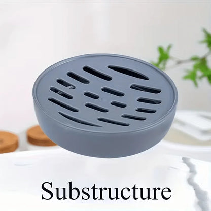 Soap Dispensing Dish Brush, Round Nylon Scrub Brush with Refillable Handle, Holder and Drip Tray for Kitchen Cleaning - product view 5