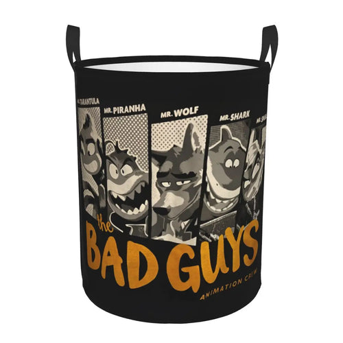 Collapsible Clothes Hamper, Cartoon Laundry Basket and Large Storage Bin, S or M Size with 21 Design Options - product view 1
