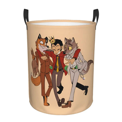 Collapsible Clothes Hamper, Cartoon Laundry Basket and Large Storage Bin, S or M Size with 21 Design Options - product view 4