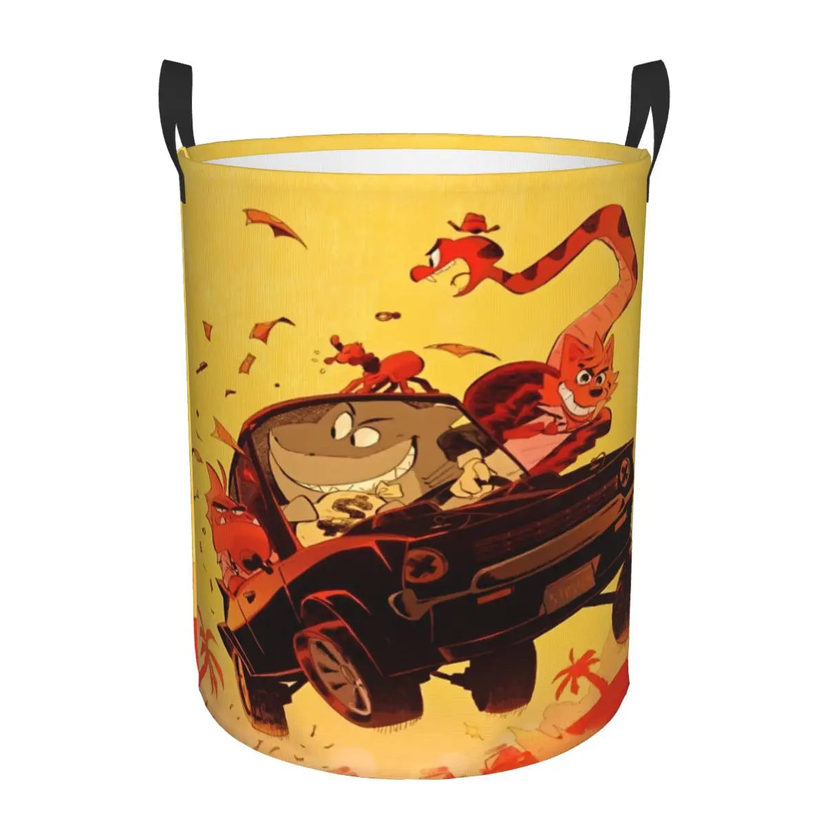 Collapsible Clothes Hamper, Cartoon Laundry Basket and Large Storage Bin, S or M Size with 21 Design Options - product view 6
