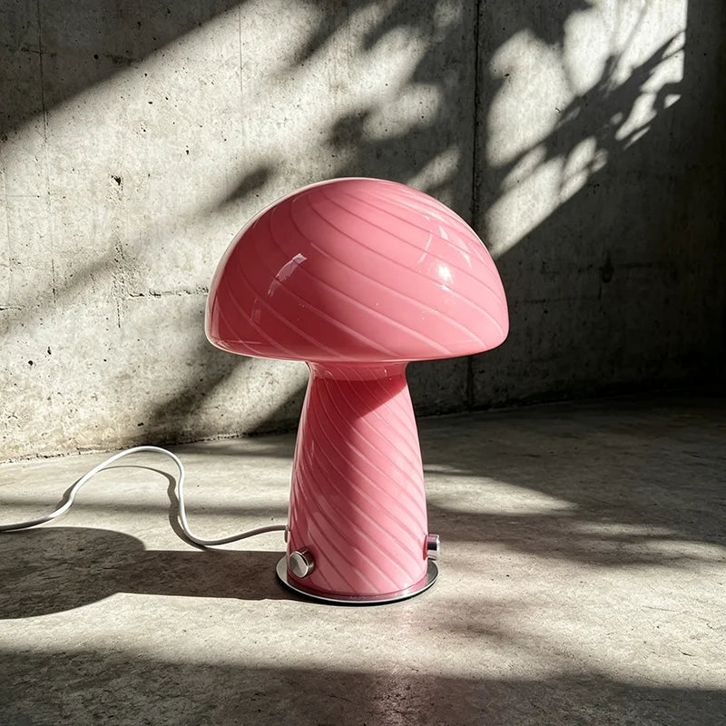 ribbed glass table lamp - product view 4
