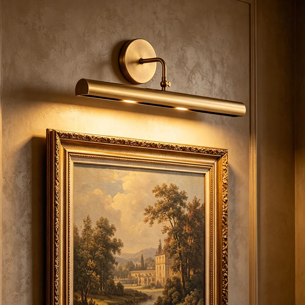 Copper LED Picture Wall Light, E14 Base, AC Powered, 90-260V, Adjustable Vanity Sconce with 48 or 61 cm Length - product view 4