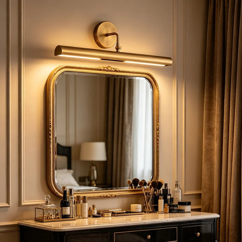 Copper LED Picture Wall Light, E14 Base, AC Powered, 90-260V, Adjustable Vanity Sconce with 48 or 61 cm Length - product view 5