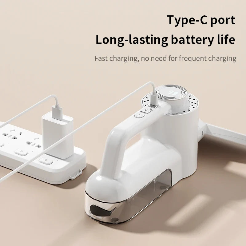 Electric Cordless Window Cleaner Vacuum, USB Rechargeable Portable Glass Wiper for Home and Car Windows, White - product view 5