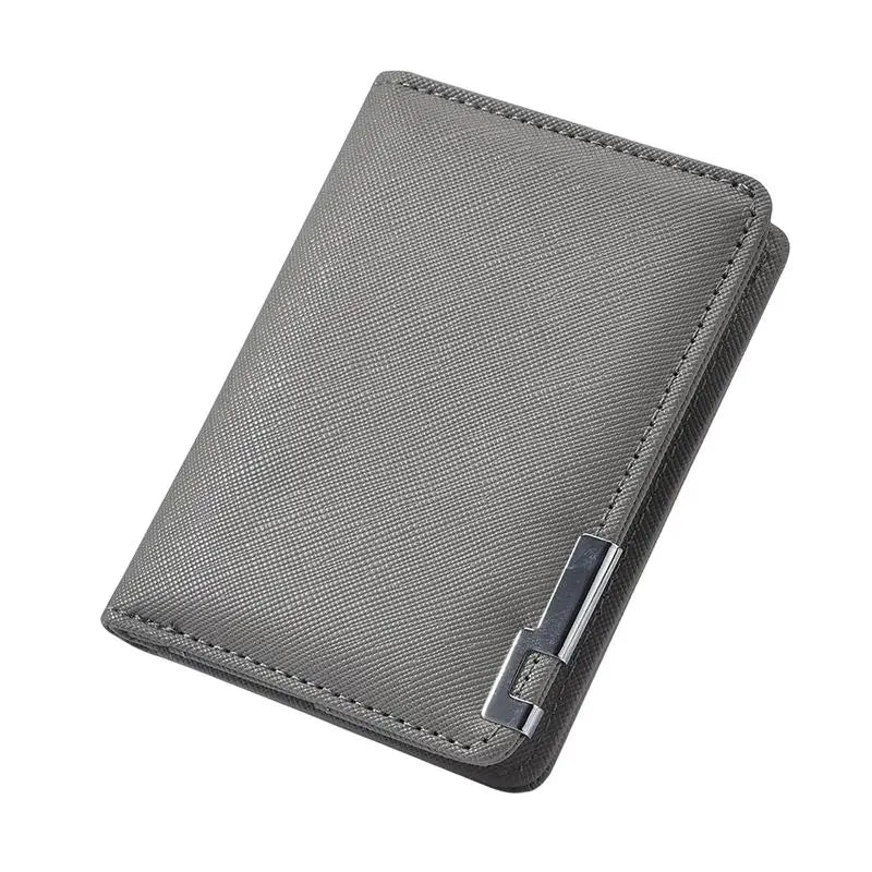 Slim Faux Leather Wallet, Multiple Card Pockets, Open No-Zipper Design, Lightweight PU Wallet in Four Color Options - product view 4