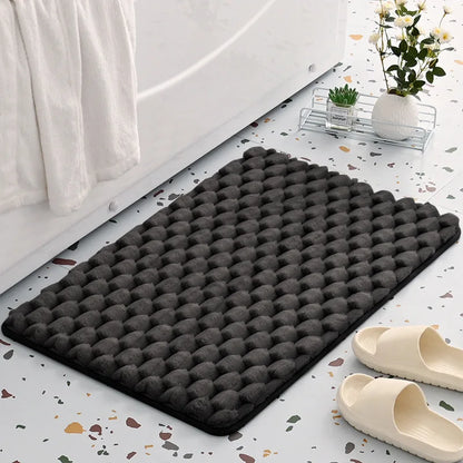 Memory Foam Bath Mat, Water-Absorbent Non-Slip Polyester Bathroom Rug, 40 x 60 cm, Pink, Black, Beige, Camel or Gray - product view 2