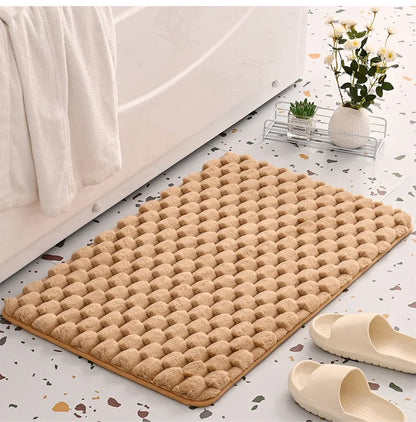 Memory Foam Bath Mat, Water-Absorbent Non-Slip Polyester Bathroom Rug, 40 x 60 cm, Pink, Black, Beige, Camel or Gray - product view 4