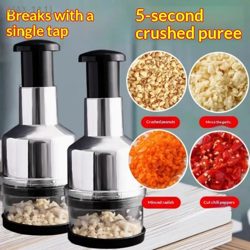 stainless garlic press - product view 2