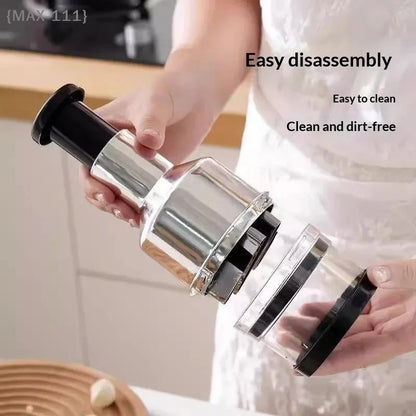 Manual Garlic Press Chopper, Hand-Operated Mincer with Stainless Steel Blade for Garlic, Ginger, Chili and Small Foods - product view 6