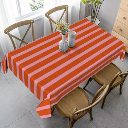 Striped Tablecloth, Waterproof Reusable Machine-Washable Blending Fabric Table Cover, Multiple Sizes for Dining, Outdoor and Parties - product view 4