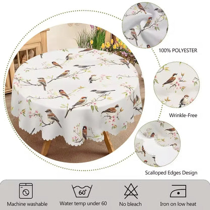 Striped Tablecloth, Waterproof Reusable Machine-Washable Blending Fabric Table Cover, Multiple Sizes for Dining, Outdoor and Parties - product view 5
