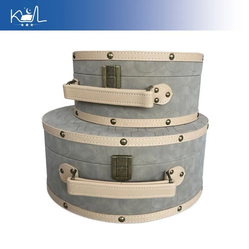 Leather Ornament Storage Box, Expandable Semicircular Hat Box for Portable Home Décor Storage - product view 5
