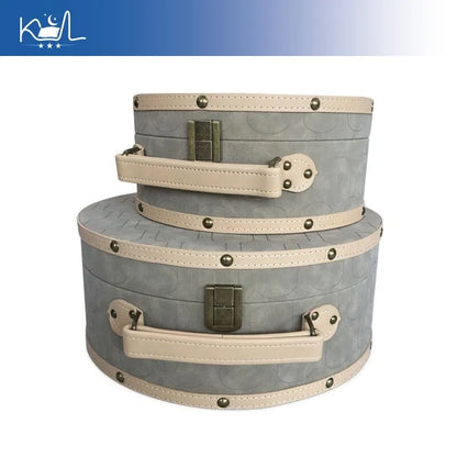 Leather Ornament Storage Box, Expandable Semicircular Hat Box for Portable Home Décor Storage - product view 5