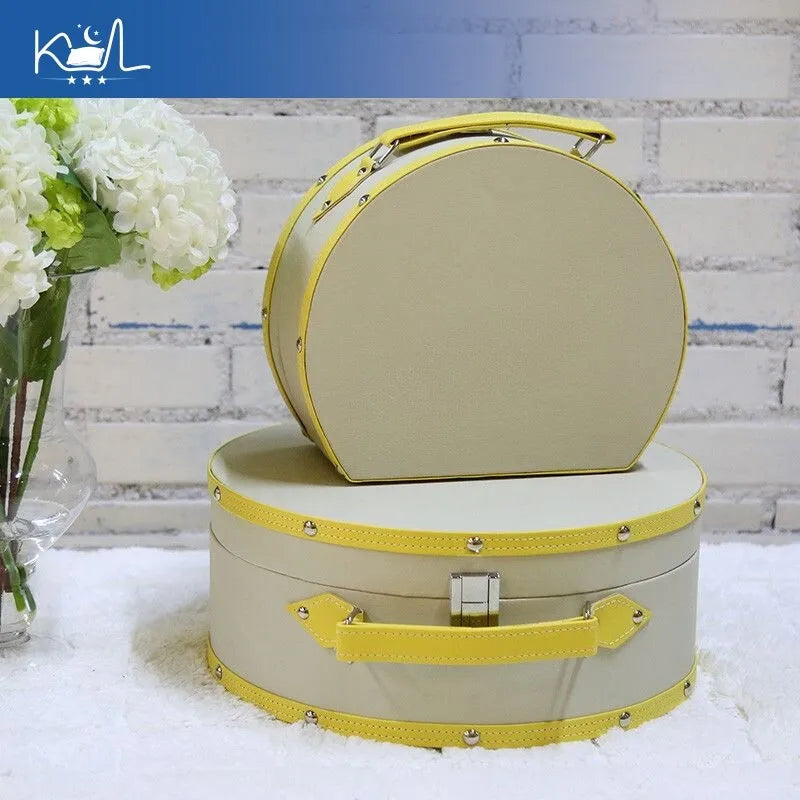 Leather Ornament Storage Box, Expandable Semicircular Hat Box for Portable Home Décor Storage - product view 6