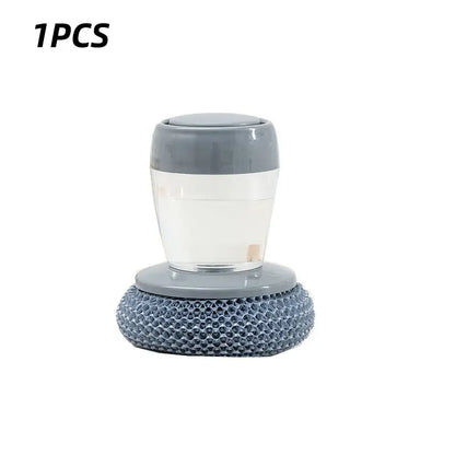 Soap Dispensing Dish Brush, Plastic Kitchen Scrubber for Washing Dishes, Pots and Pans, Portable Manual Cleaning Tool - product view 1