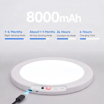 Rechargeable LED Ceiling Light, Dimmable Plastic Fixture, 12V Wireless Lamp for Bedroom, Bathroom, Corridor or Balcony - product view 2