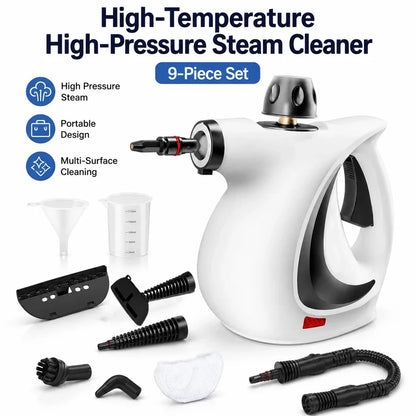 Handheld Steam Cleaner, 9-Piece Accessory Set, 350 mL Boiler and 3–5 Minute Heating for Kitchen, Bathroom and Car - product view 4