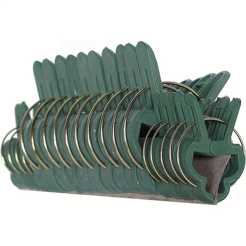 Green Plant Support Clips, 40-Piece Plastic Ring Clips in S Size for Fastening Stems, Vines and Garden Plants - product view 1