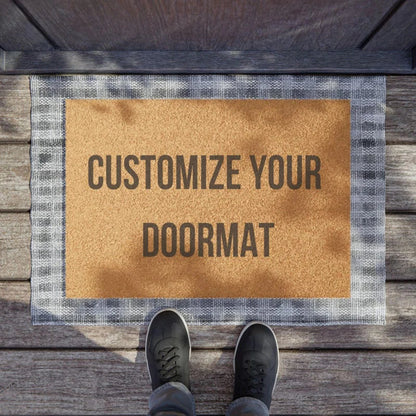 Personalized Coir-Look Doormat, Custom Photo and Text Design, Non-Slip Rubber Base, 40 x 60 cm Welcome Mat - product view 2