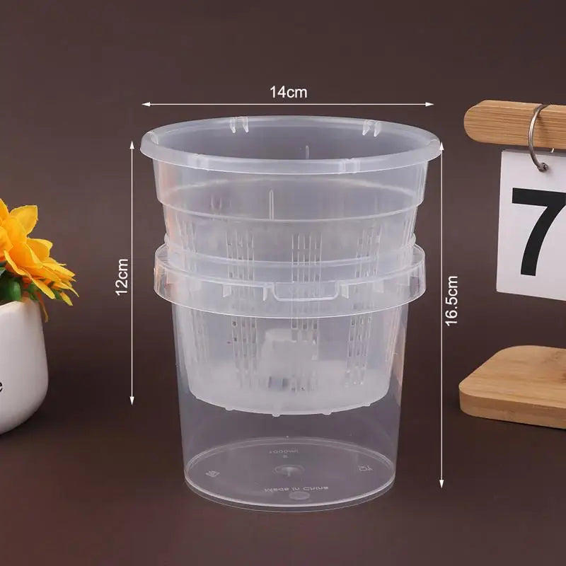 Self-Watering Plastic Planter, Double-Layer Root-Control Flower Pot with Reservoir, Drain Holes and Multiple Sizes - product view 1