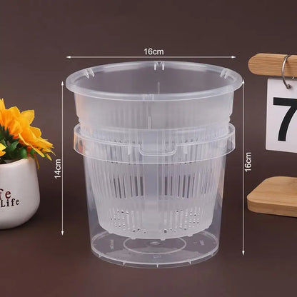 Self-Watering Plastic Planter, Double-Layer Root-Control Flower Pot with Reservoir, Drain Holes and Multiple Sizes - product view 4