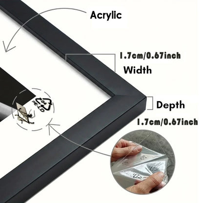 2-Pack Gallery Picture Frames, Black or White MDF and Acrylic with Mat for 4x6, 6x8 and A4 Wall or Desk Display - product view 5