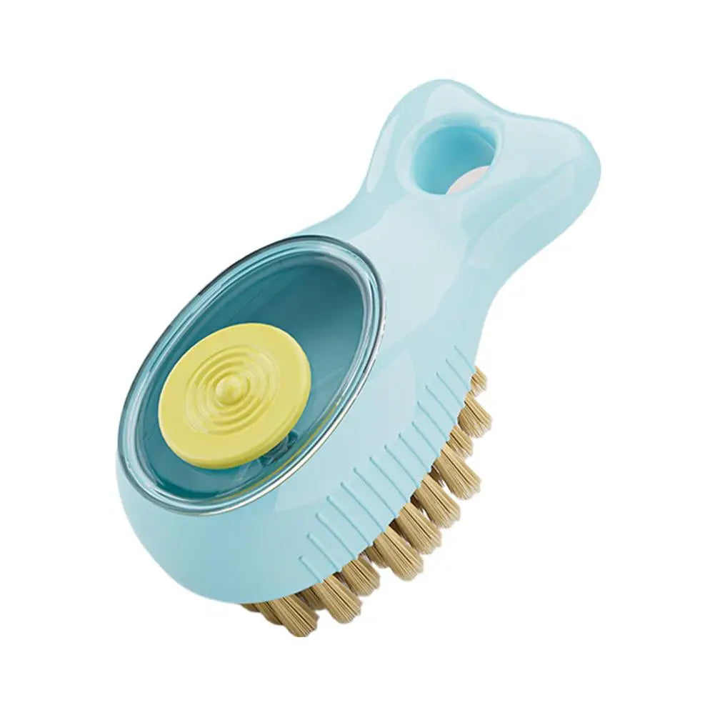 Soap Dispensing Dish Brush, Press-Activated Liquid Reservoir with Dense Flexible Bristles, Hanging Loop for Pots, Pans and Sinks - product view 1