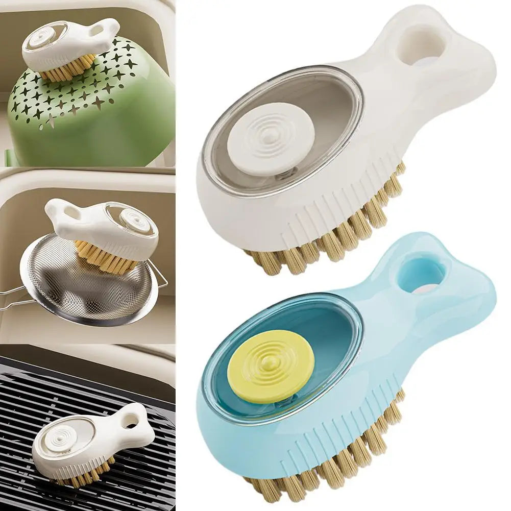 soap dispensing dish brush - product view 3