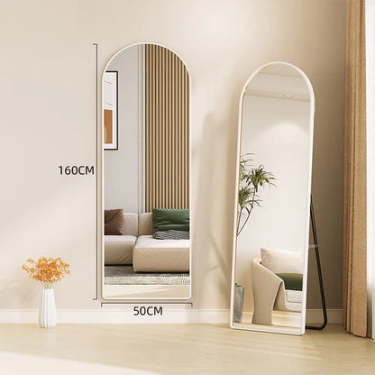 Arched Full-Length Mirror, Aluminum Alloy Frame, 4mm Tempered Glass, Floor or Wall-Mount Design in Multiple Sizes - product view 3