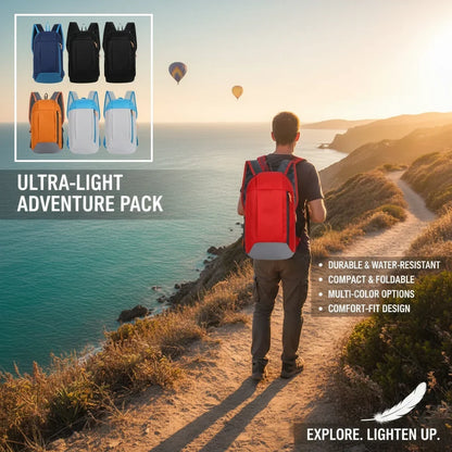Lightweight Travel Backpack, Large-Capacity Storage Bag with Adjustable Straps and Compartments, 22 × 10 × 40 cm - product view 6