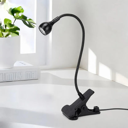 USB Clip-On Reading Lamp, Flexible Gooseneck, 5W DC Desk Light with Included Bulb for Laptop, Bed Headboard and Study - product view 3